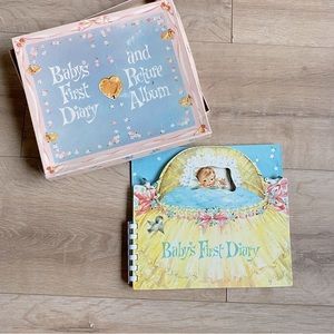 Vintage Antique Baby’s First Diary from Regal Stationary Co , baby record book